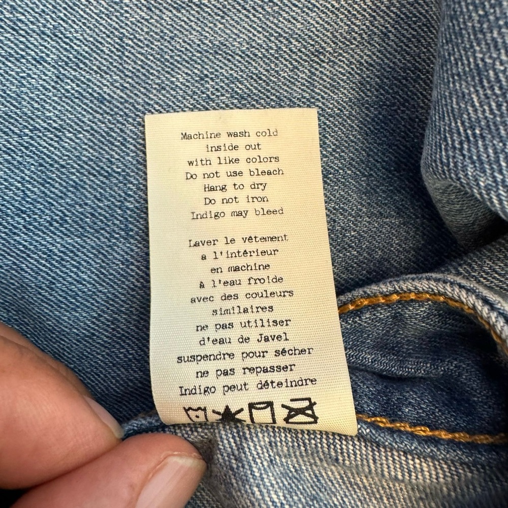 Rag & Bone Button Front Denim Mini Skirt Size 26 - Picture 8 of 8